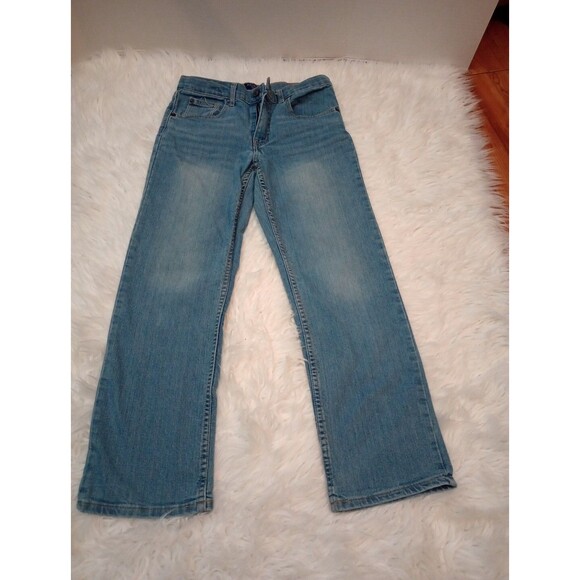 Arizona Boys Jeans Size 14 Regular Adjustable Waist 5 Pockets Blue - Picture 2 of 11